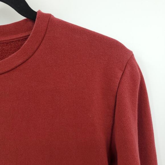 Popupshop Sweater Youth 12Y 152 Red Organic Cotton Crewneck Pullover Fleece Top - Picture 3 of 8